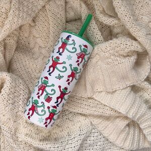 Monkey Mas Starbucks X Roller Rabbit Stainless Steel Tumbler.